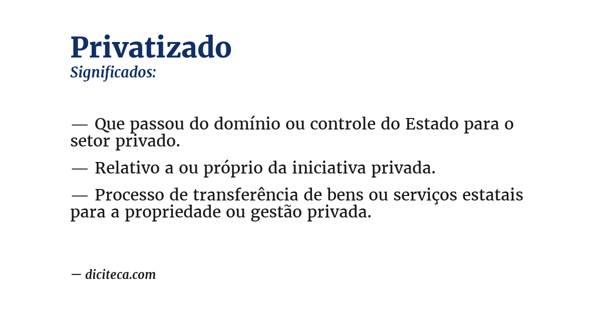 Significado de privatizado