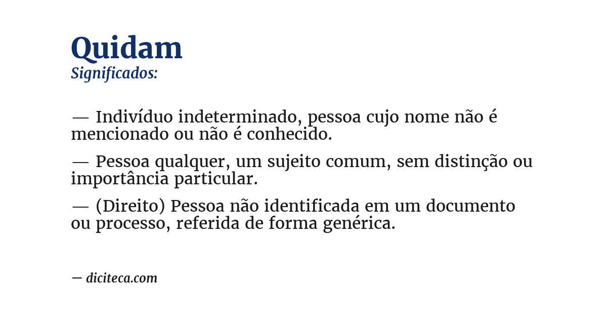 Significado de quidam