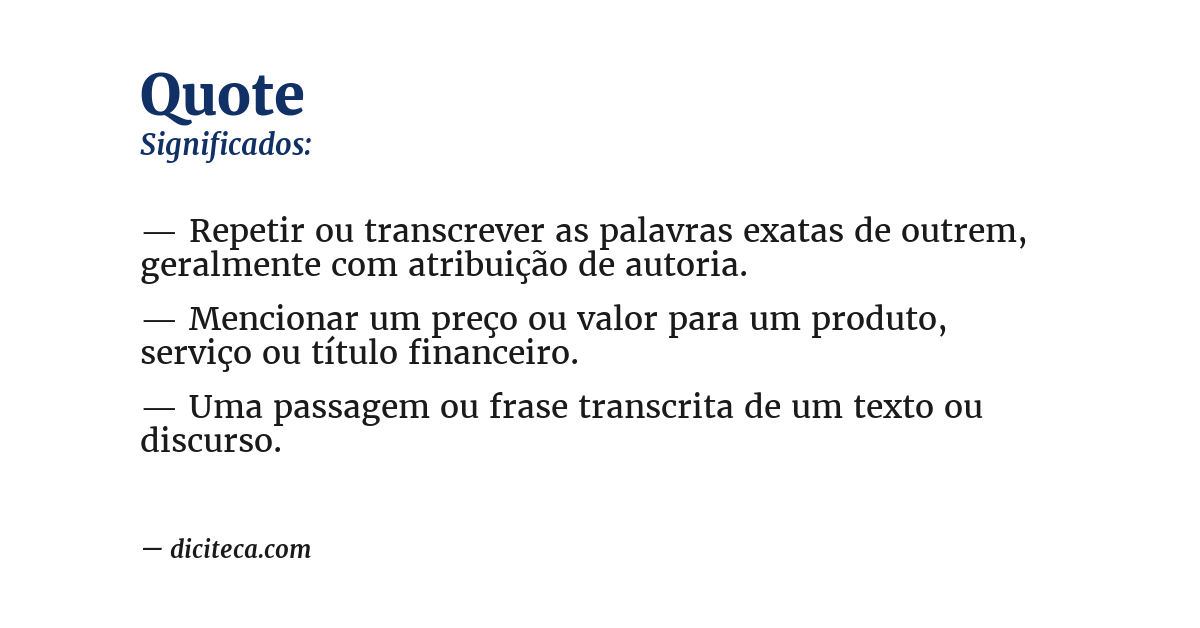 Significado de quote