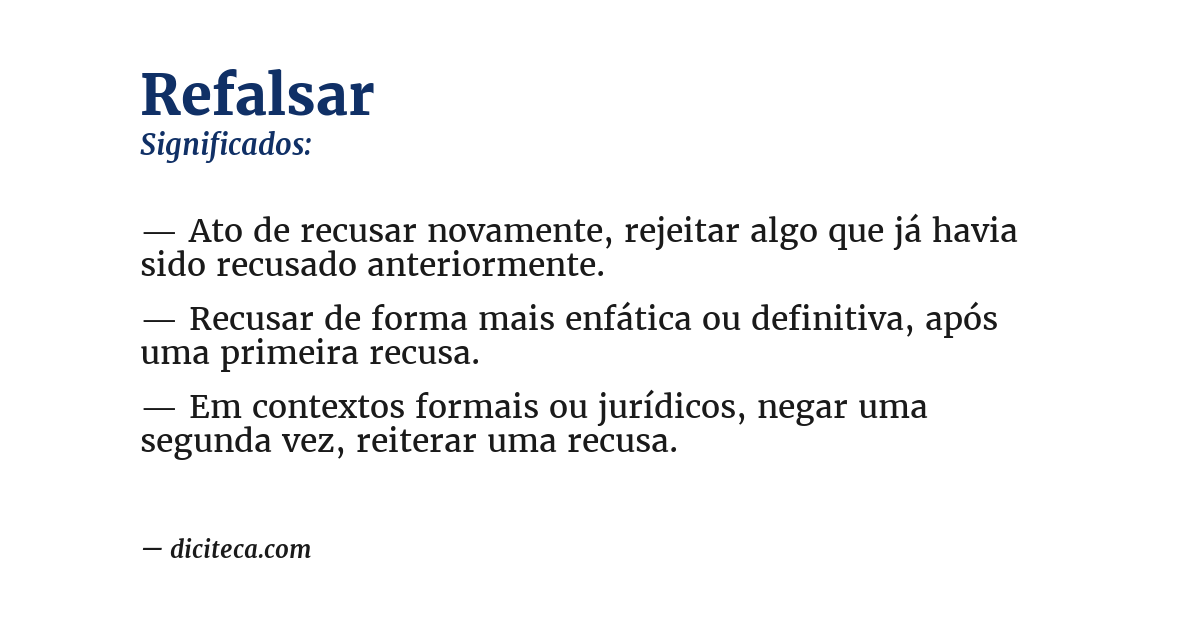 Significado de refalsar
