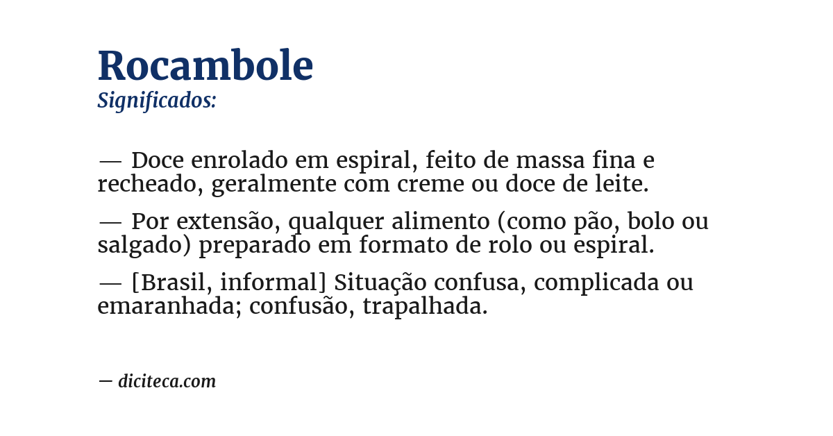 Significado de rocambole