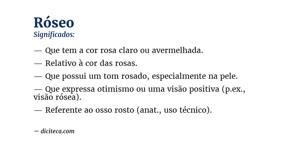 Significado de róseo