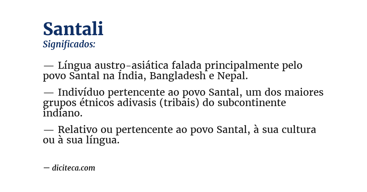 Significado de santali