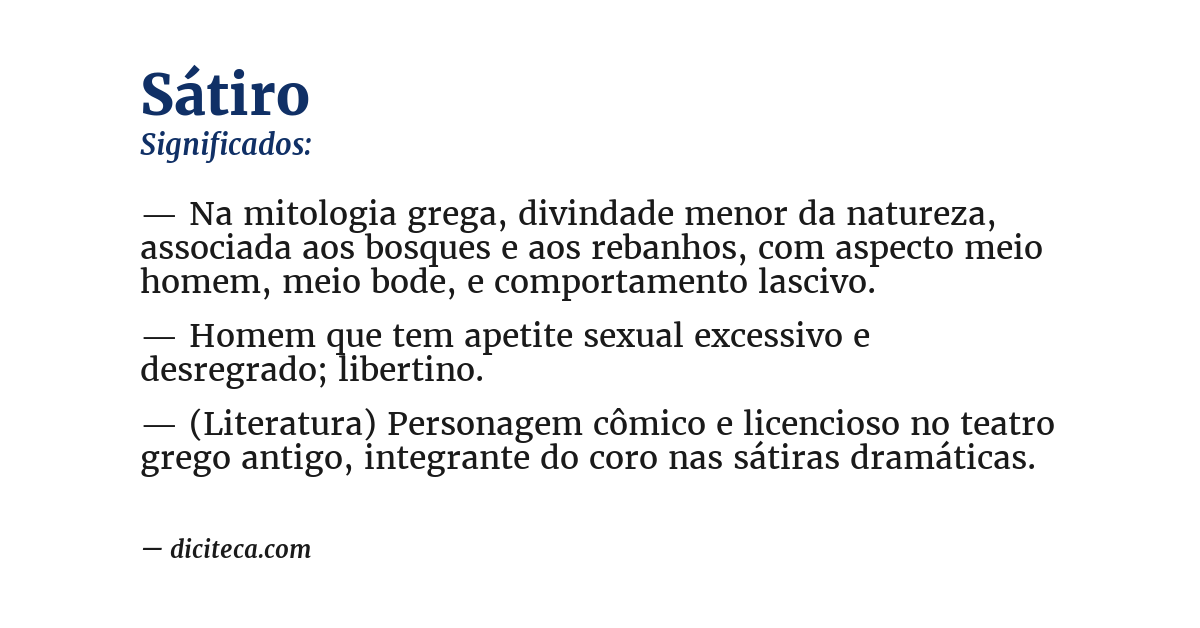 Significado de sátiro