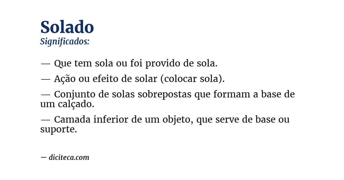 Significado de solado