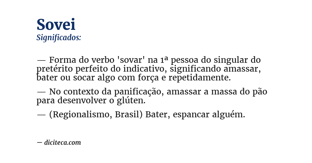 Significado de sovei