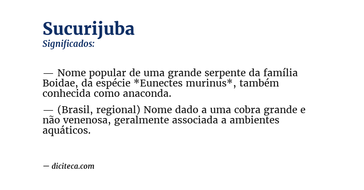 Significado de sucurijuba