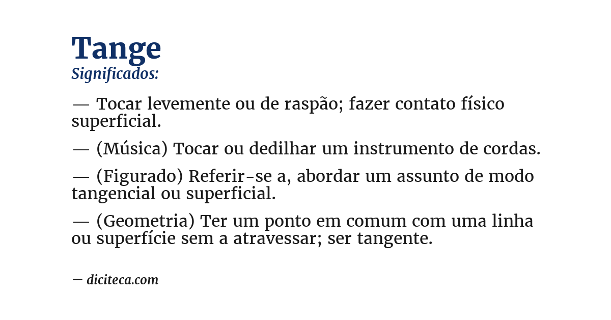 Significado de tange