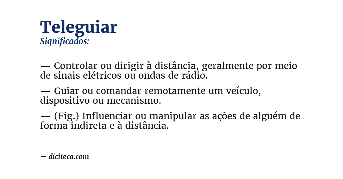Significado de teleguiar
