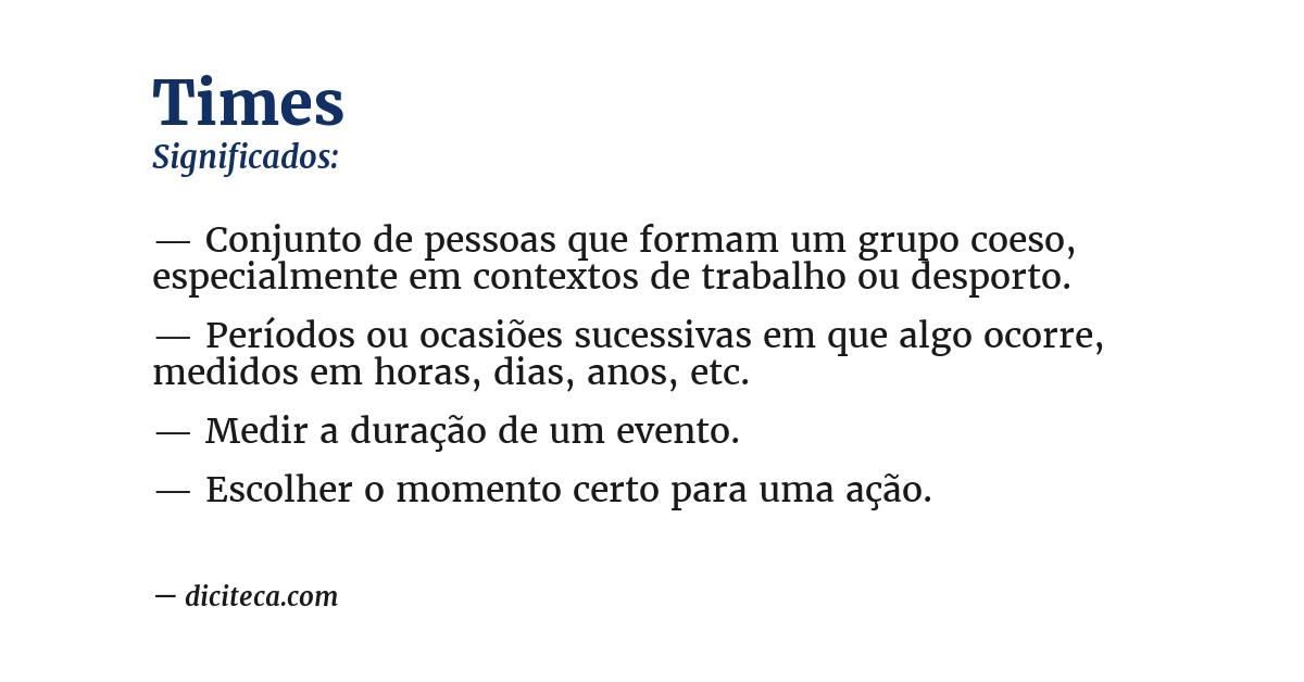 Significado de times