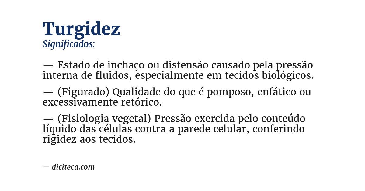 Significado de turgidez