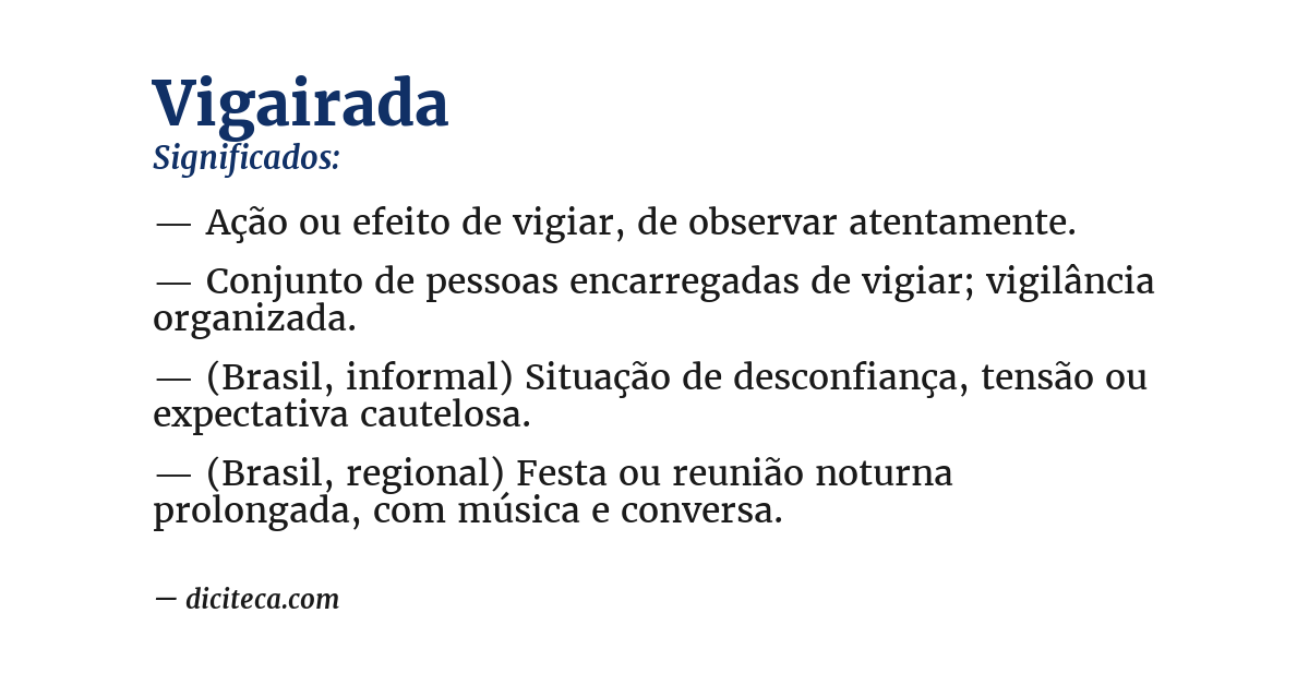 Significado de vigairada
