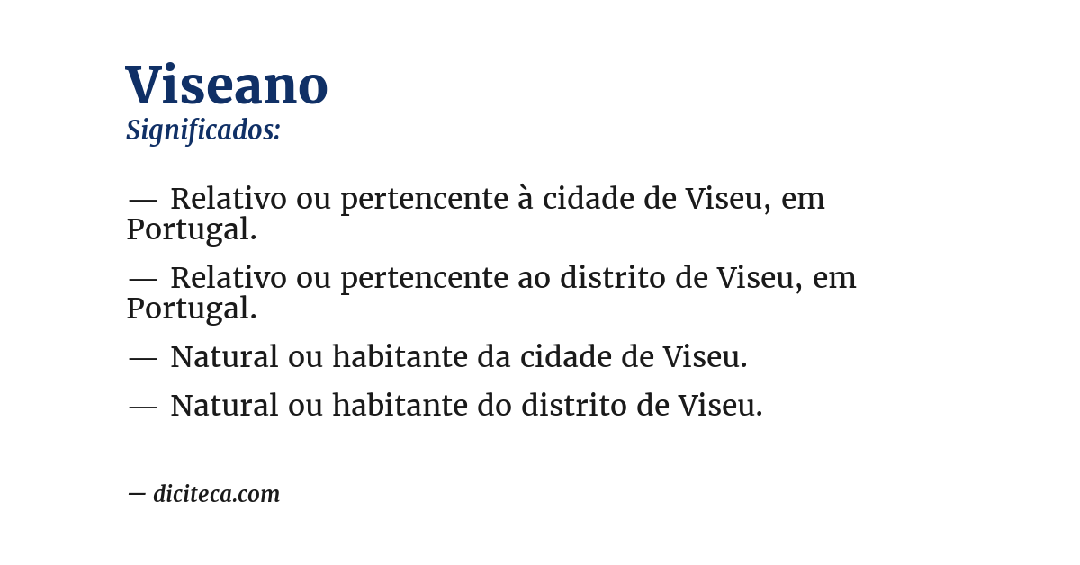 Significado de viseano