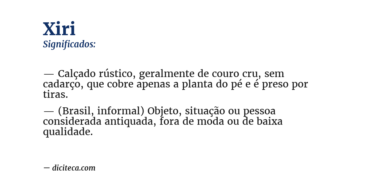 Significado de xiri