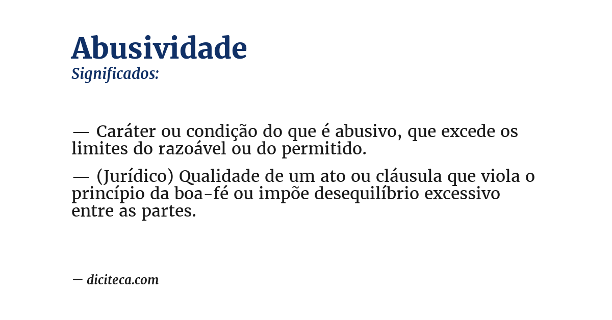 Significado de abusividade