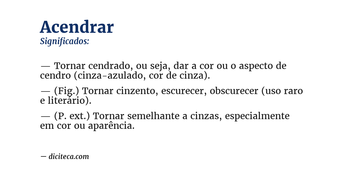 Significado de acendrar