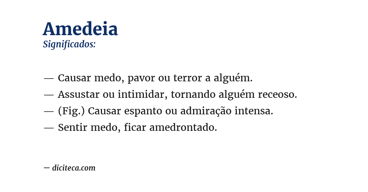 Significado de amedeia