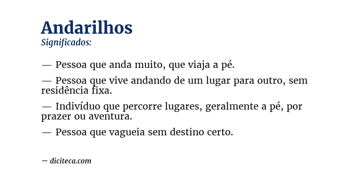 Significado de andarilhos