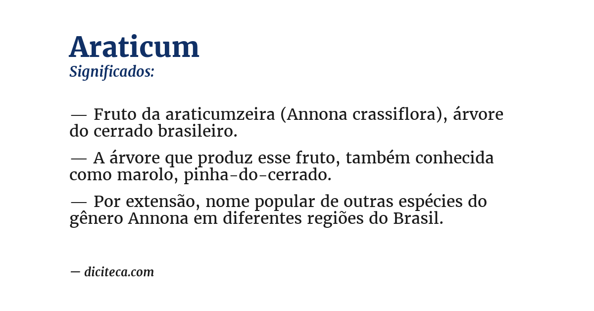 Significado de araticum