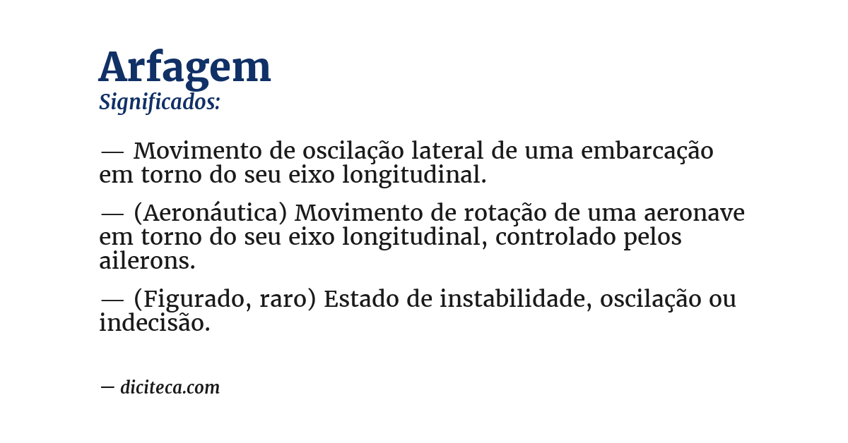 Significado de arfagem