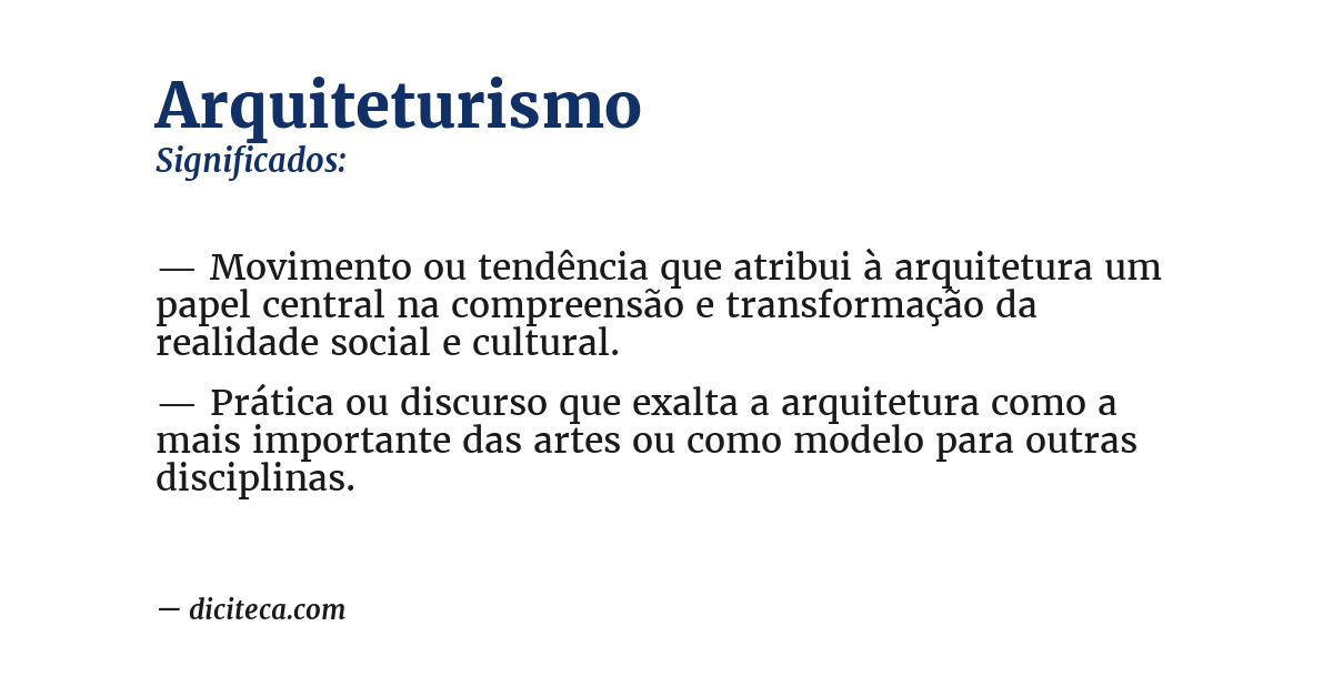 Significado de arquiteturismo