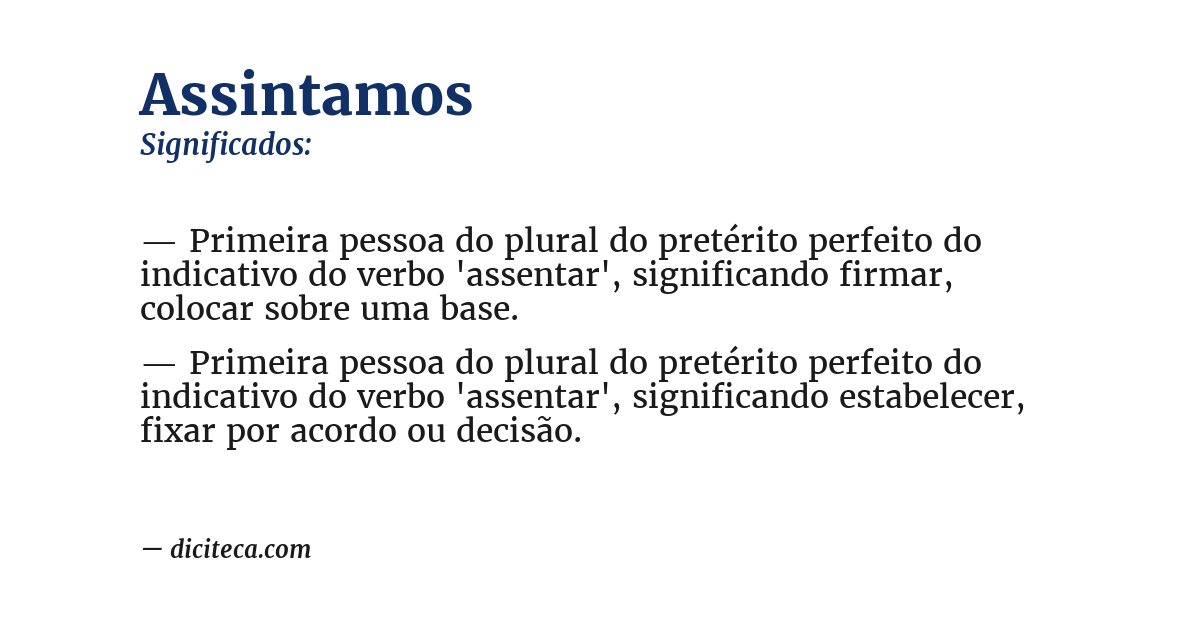 Significado de assintamos