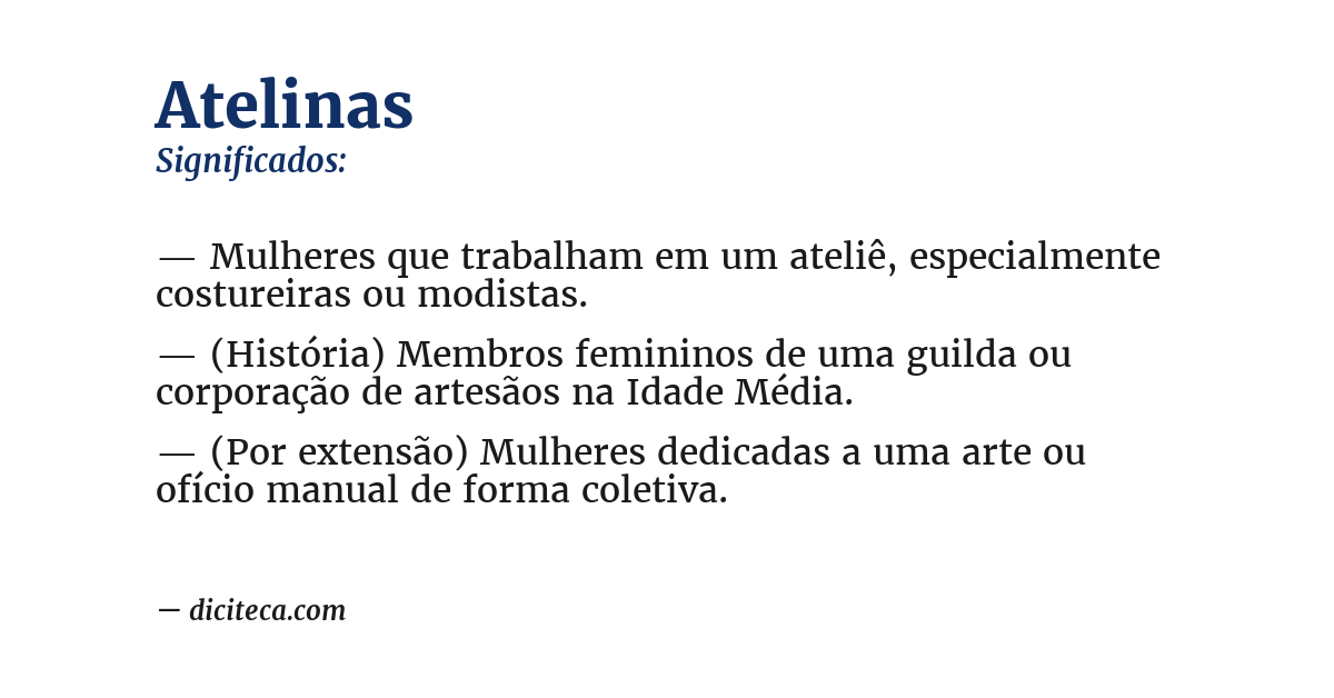 Significado de atelinas