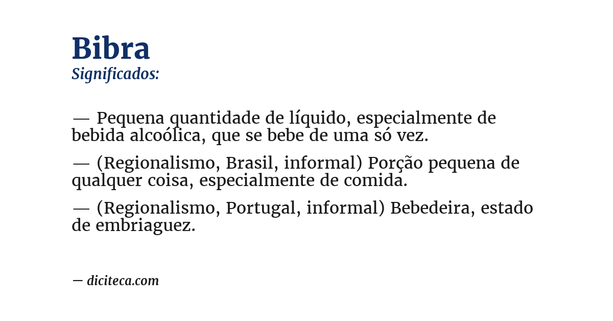 Significado de bibra