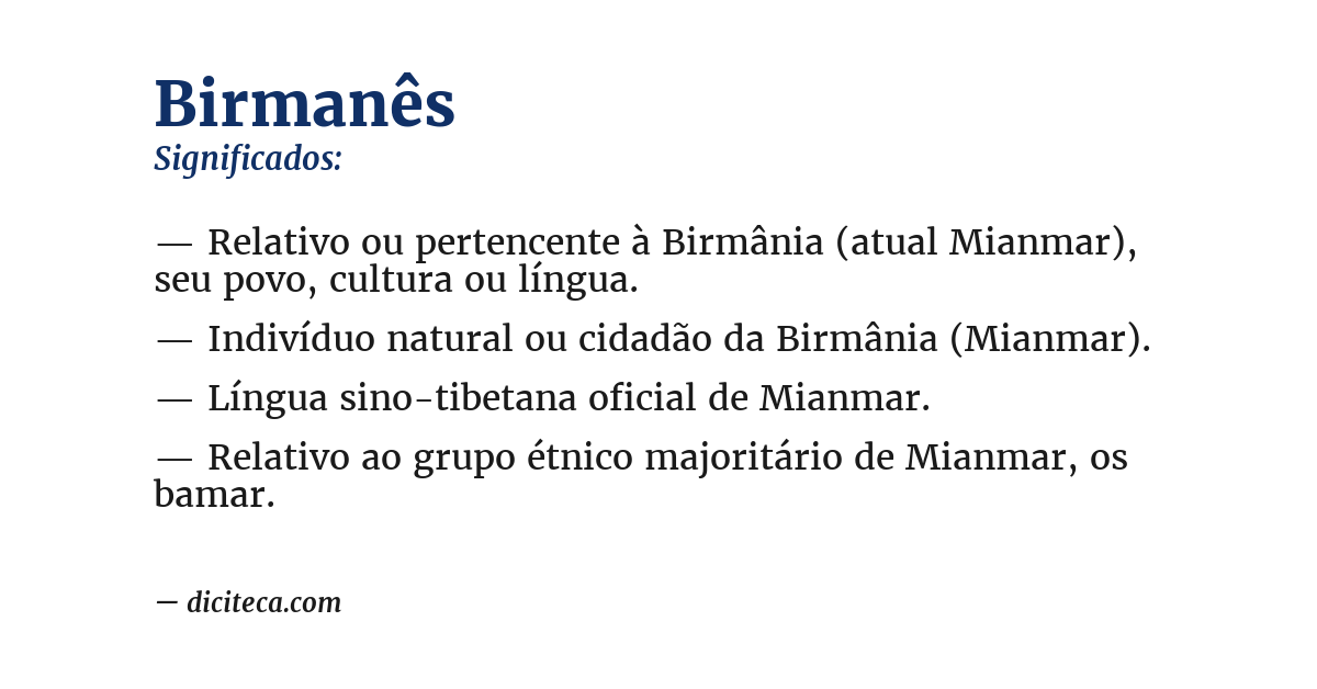 Significado de birmanês