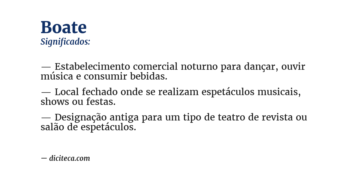 Significado de boate