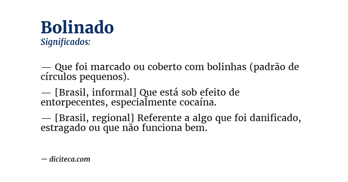 Significado de bolinado