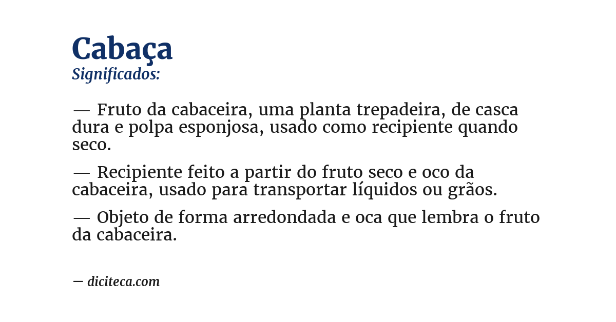 Significado de cabaça