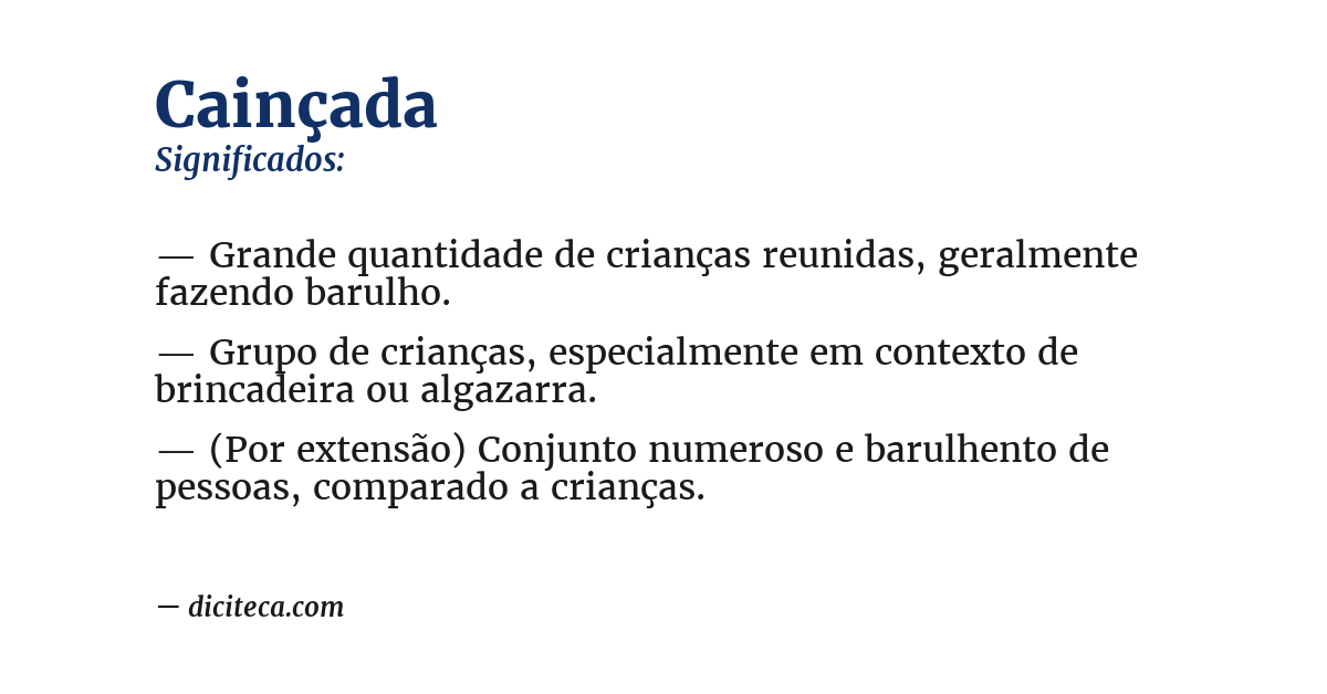 Significado de cainçada