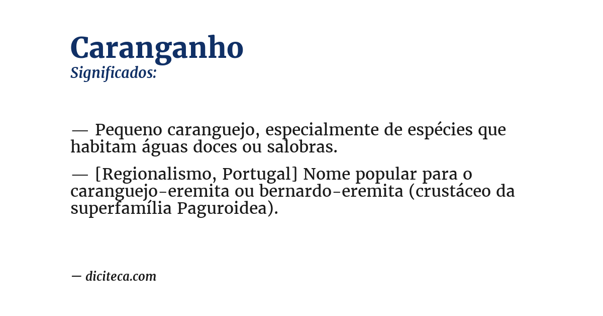 Significado de caranganho