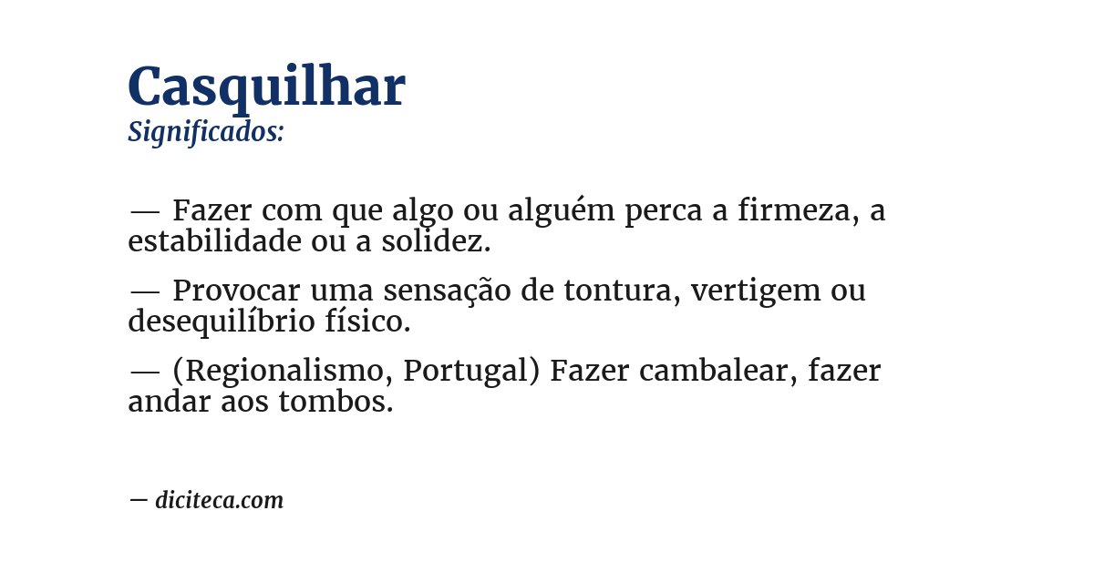 Significado de casquilhar