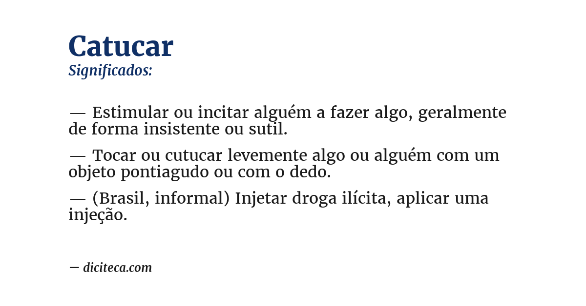 Significado de catucar