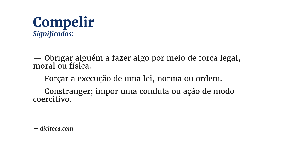 Significado de compelir
