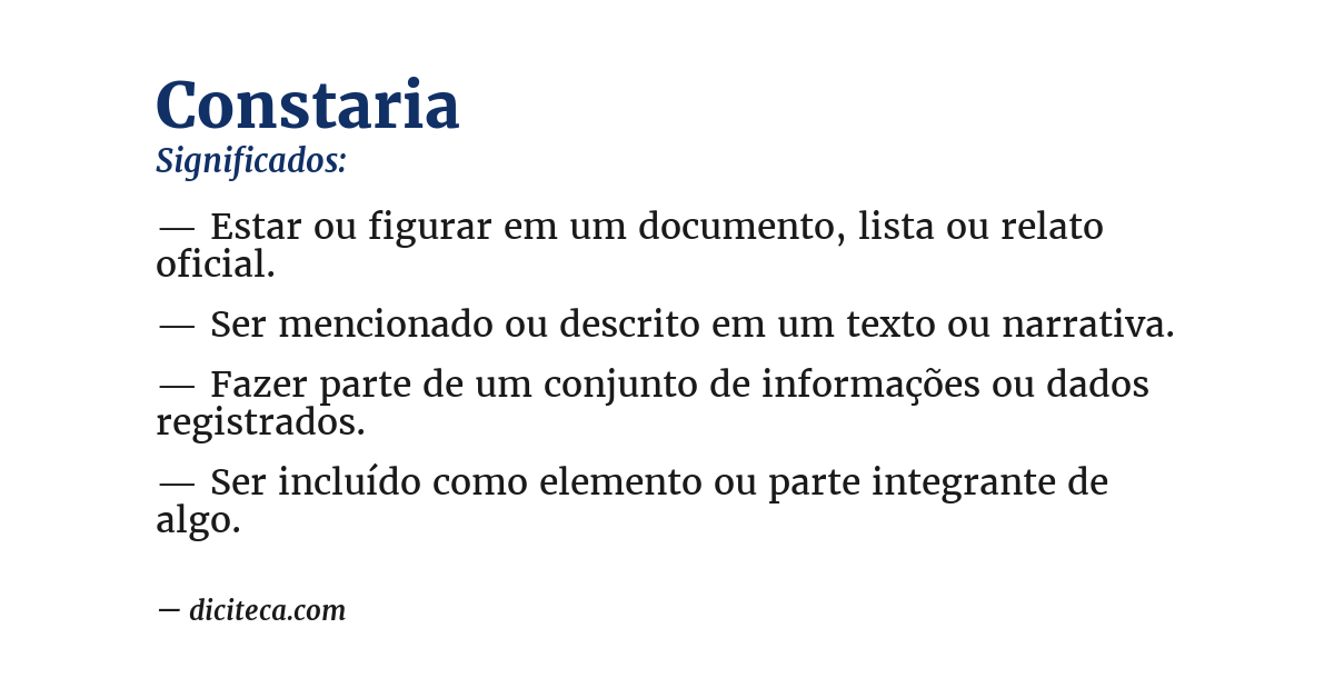 Significado de constaria