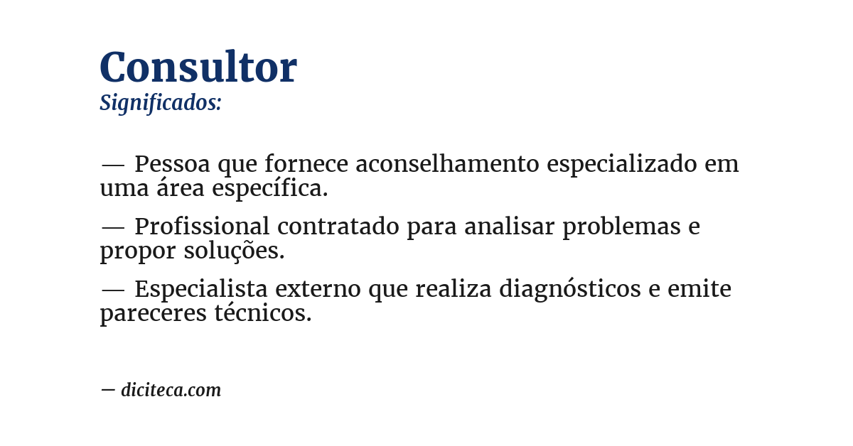 Significado de consultor