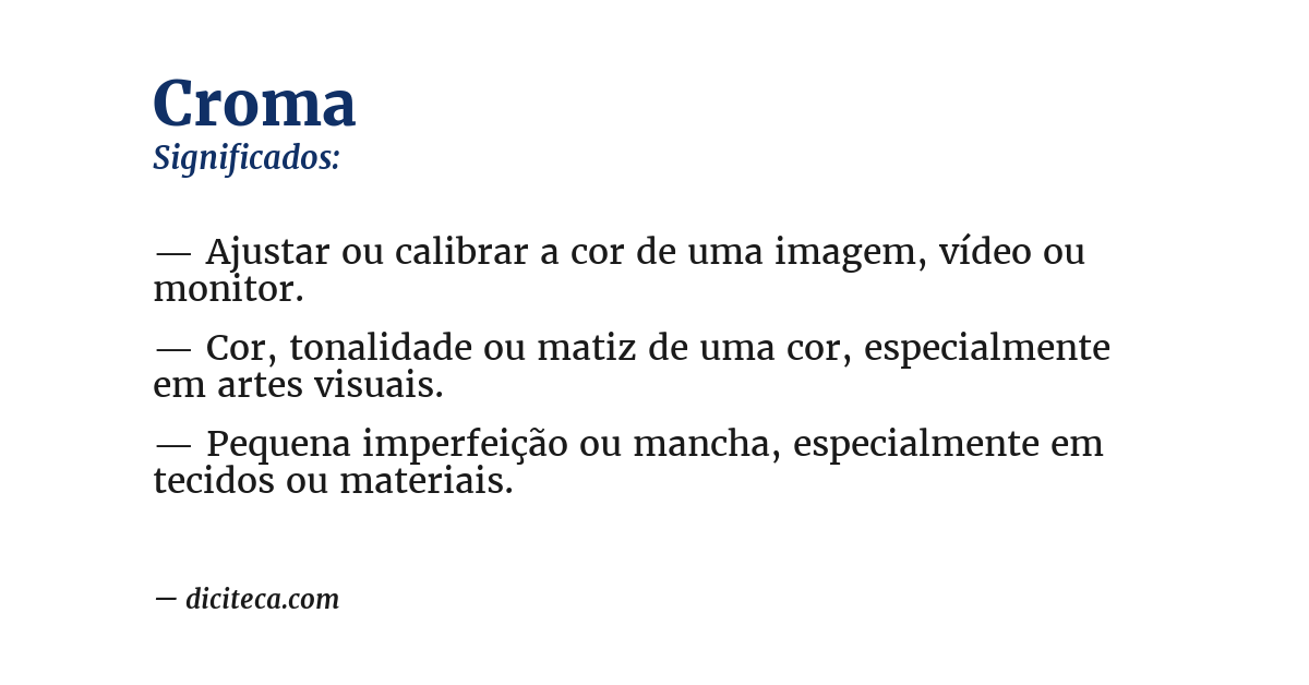 Significado de croma
