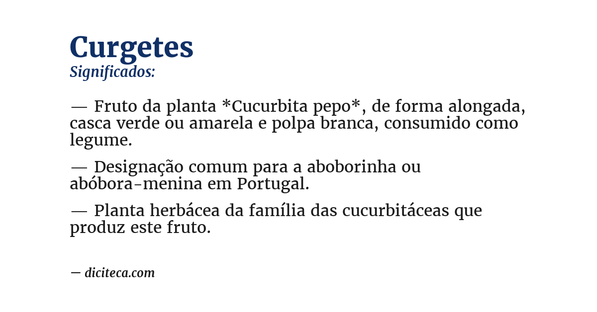 Significado de curgetes