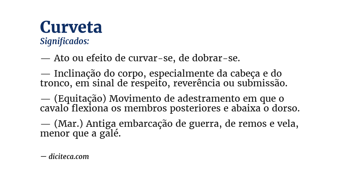 Significado de curveta