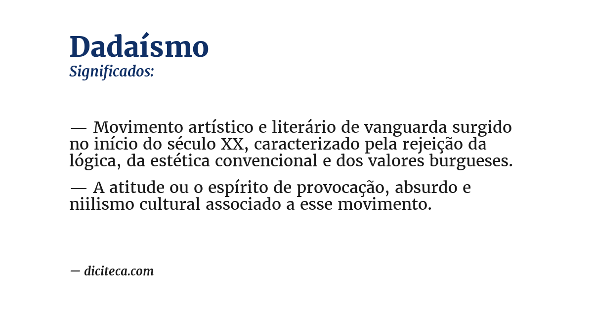 Significado de dadaísmo