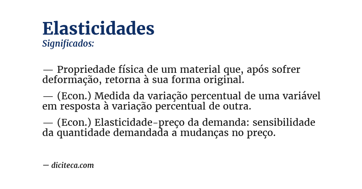 Significado de elasticidades