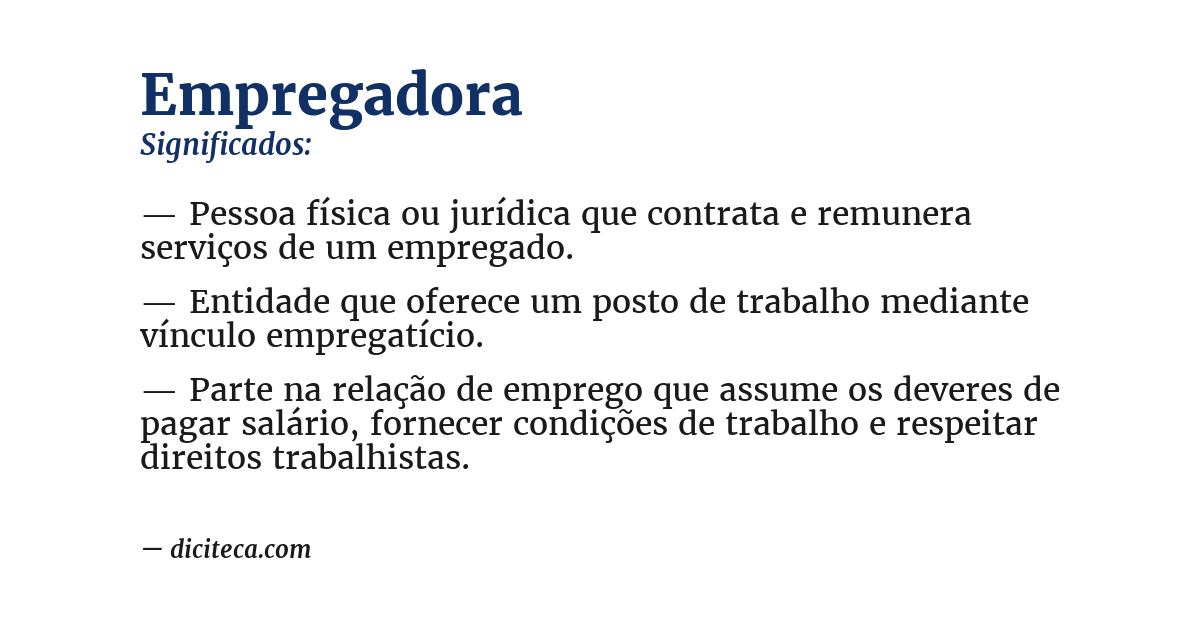 Significado de empregadora