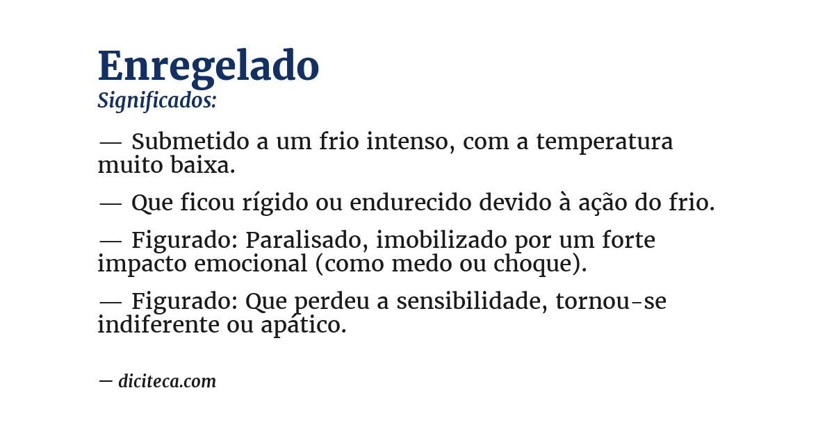 Significado de enregelado