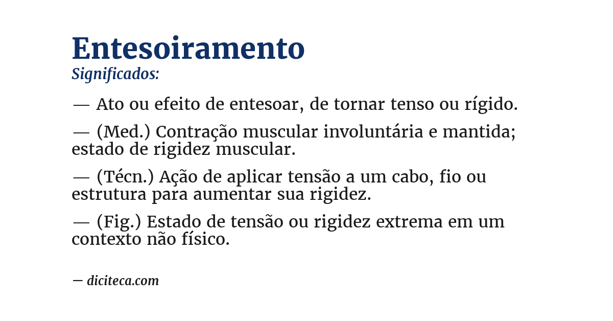Significado de entesoiramento