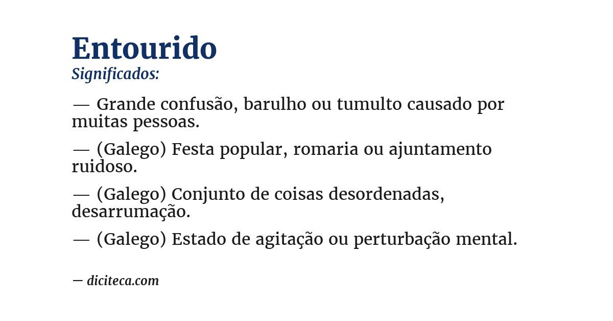 Significado de entourido