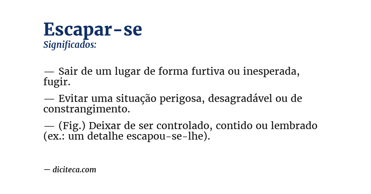 Significado de escapar-se