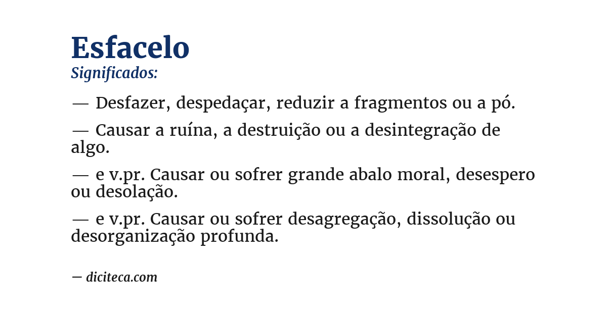 Significado de esfacelo